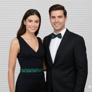 Náš vyšívaný opasok a motýlik v smaragdovo zelenej farbe dodajú vášmu outfitu ten správny šmrnc. Ideálne pre páry, ktoré...